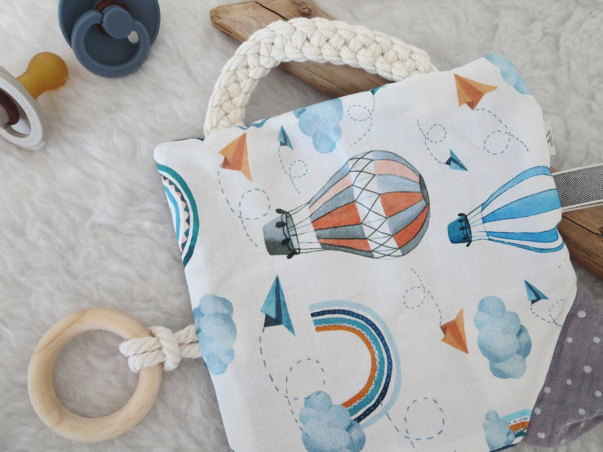 Knistertuch Ballon - Waffeljersey petrol