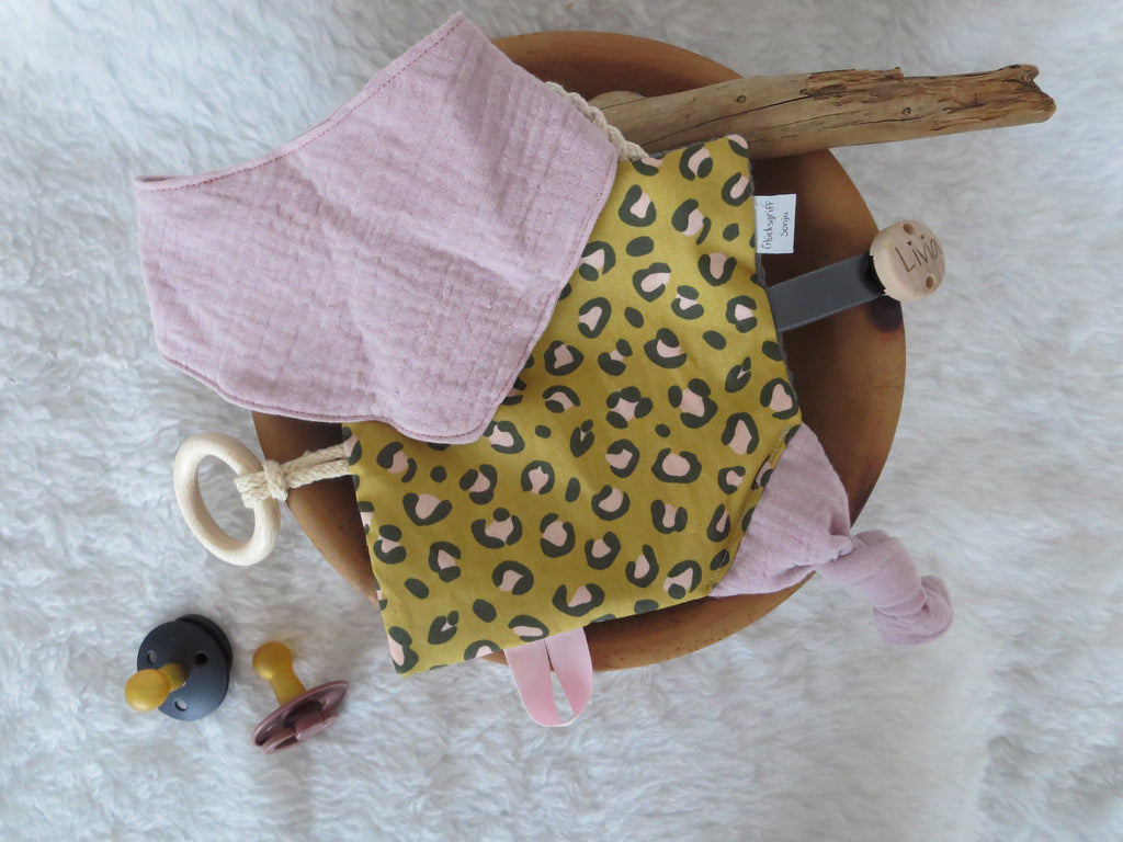 Knistertuch Animal Skin - Waffelstoff anthrazit