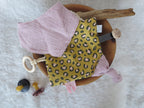 Knistertuch Animal Skin - Waffelstoff anthrazit