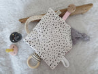 Knistertuch Tupfen - Waffeljersey rosa