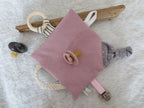 Knistertuch Tupfen - Waffeljersey rosa
