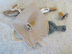 Knistertuch Vögel natur - Musselin beige