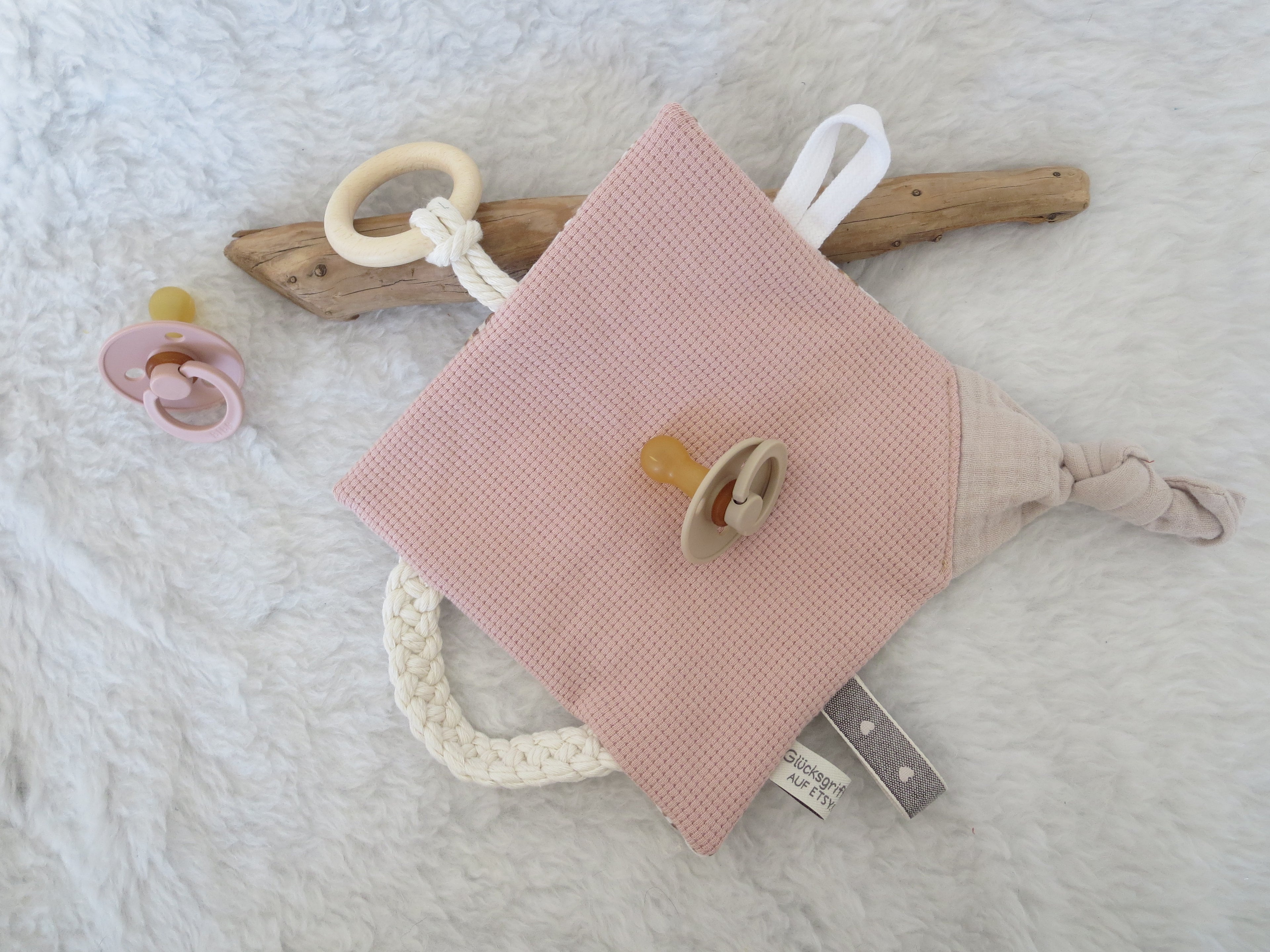 Knistertuch Musselin Animal Skin - Waffeljersey rosa