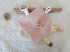 Knistertuch Wiese - Waffeljersey rosa