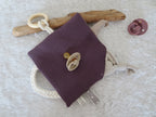 Knistertuch Mille Fleure - Waffeljersey aubergine lila